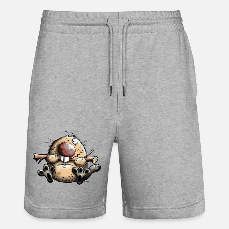Divertente Castoro - Castori - Pantaloncini da jogger ecologici unisex Trainer di Stanley/Stella - grigio melange
