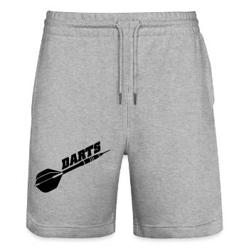 darts - Stanley/Stella Trainer Unisex Organic Jogging Shorts - heather grey - Front - Nik (191cm) & Marisol (170cm)