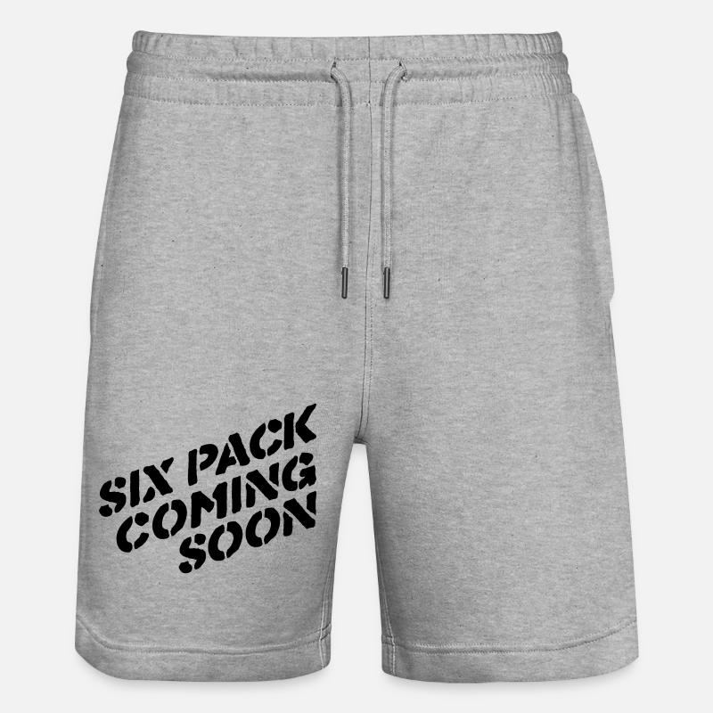 sixpack - Stanley/Stella Trainer Unisex Organic Jogging Shorts - heather grey
