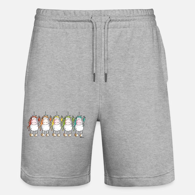 Drôle Licornes - Short de jogging bio TRAINER Stanley/Stella unisexe - gris chiné