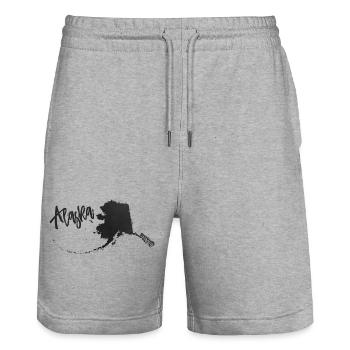 Alaska - Stanley/Stella Unisex Bio Joggingshorts Trainer  - Grau meliert - Vorne - Nik (191cm) & Marisol (170cm)