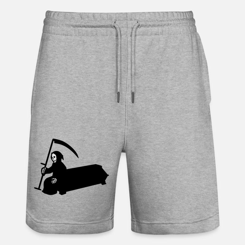 sarg sense halloween - Stanley/Stella Unisex Bio Joggingshorts Trainer  - Grau meliert