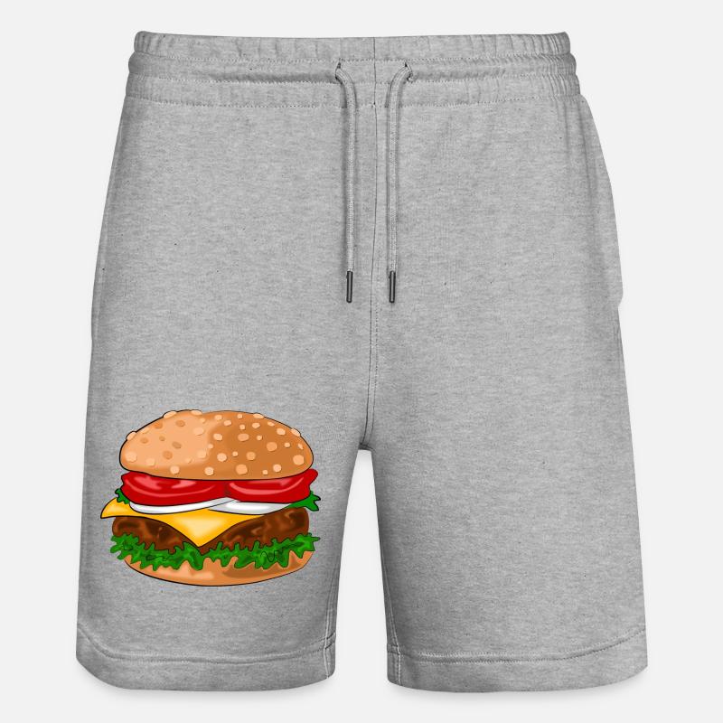 hamburger - Short de jogging bio TRAINER Stanley/Stella unisexe - gris chiné