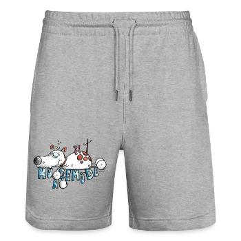 Hundemüde - Stanley/Stella Unisex Bio Joggingshorts Trainer  - Grau meliert - Vorne - Nik (191cm) & Marisol (170cm)