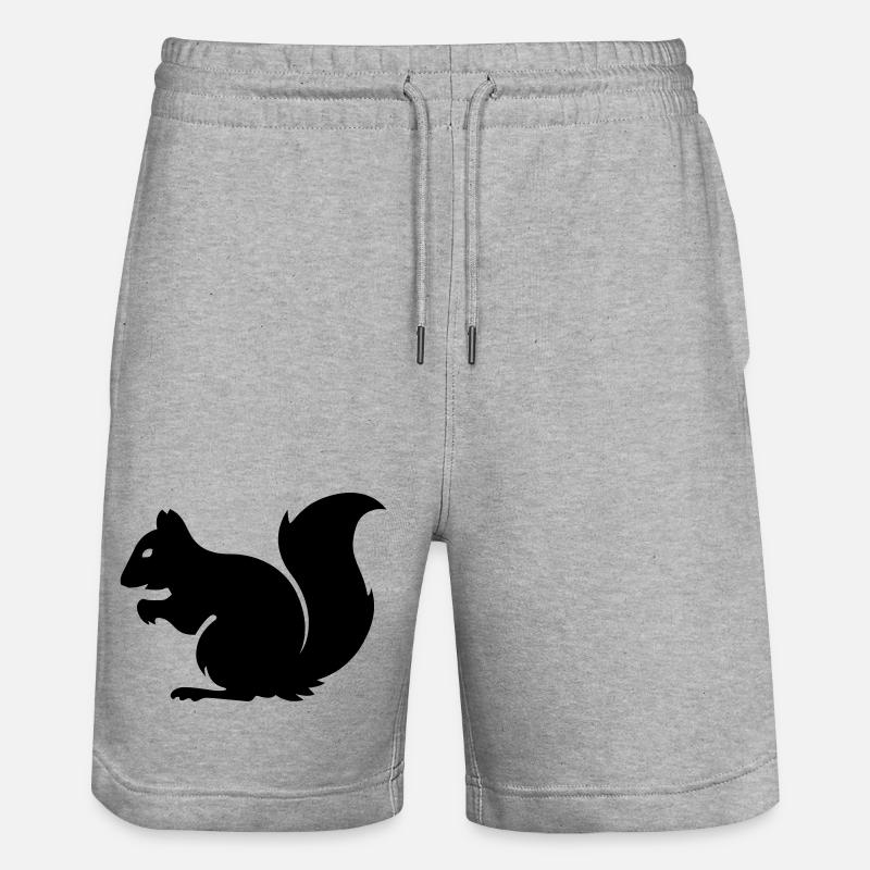 Eichhörnchen - Stanley/Stella Unisex Bio Joggingshorts Trainer  - Grau meliert