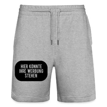 Hier könnte ihre Werbung stehen - Stanley/Stella Unisex Bio Joggingshorts Trainer  - Grau meliert - Vorne - Nik (191cm) & Marisol (170cm)