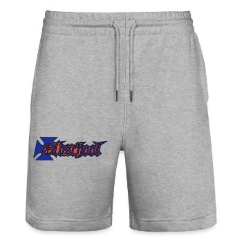 Old School - style - cool - Stanley/Stella Unisex Bio Joggingshorts Trainer  - Grau meliert - Vorne - Nik (191cm) & Marisol (170cm)