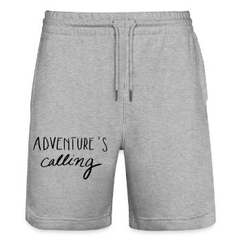 Adventure's calling - Stanley/Stella Unisex Bio Joggingshorts Trainer  - Grau meliert - Vorne - Nik (191cm) & Marisol (170cm)