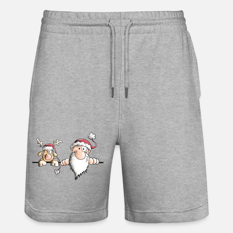 Das Weihnachts Team - Stanley/Stella Unisex Bio Joggingshorts Trainer  - Grau meliert