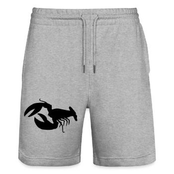homard - Short de jogging bio TRAINER Stanley/Stella unisexe - gris chiné - Devant - Nik (191cm) & Marisol (170cm)