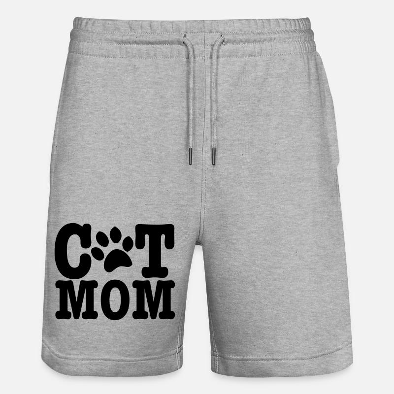 chat - Short de jogging bio TRAINER Stanley/Stella unisexe - gris chiné