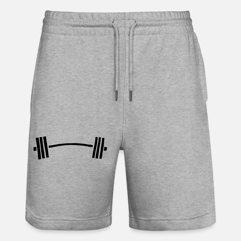 hantel langhantel gebogen - Stanley/Stella Unisex Bio Joggingshorts Trainer  - Grau meliert