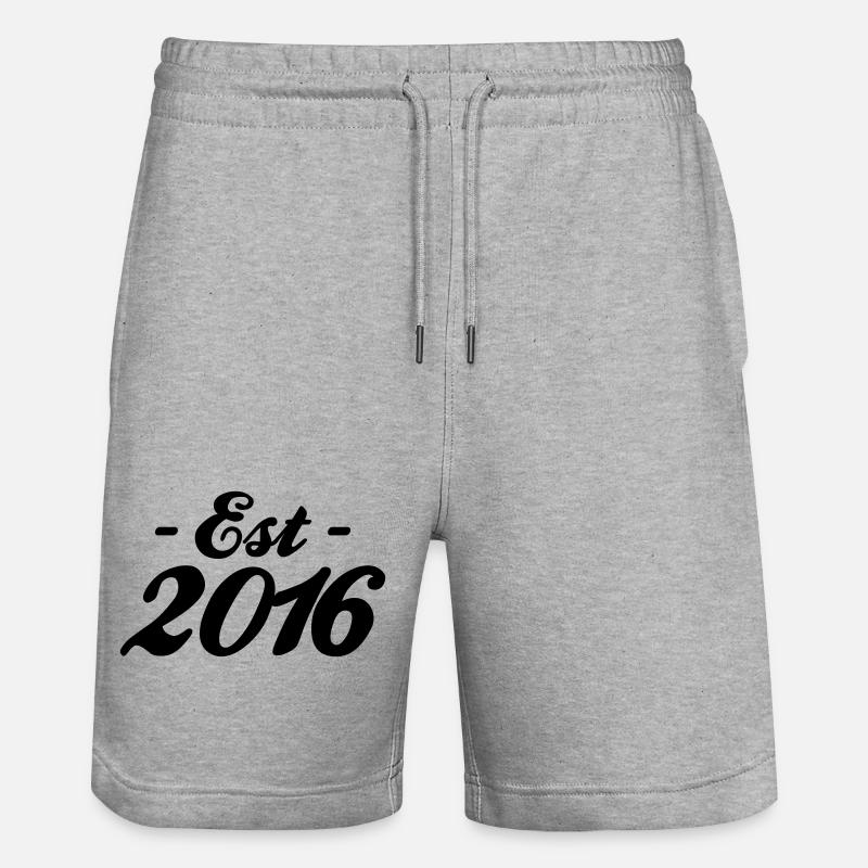 established 2016 - Short de jogging bio TRAINER Stanley/Stella unisexe - gris chiné