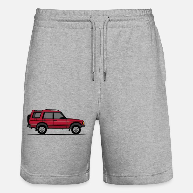 Entdeckung 2 rot - Stanley/Stella Unisex Bio Joggingshorts Trainer  - Grau meliert