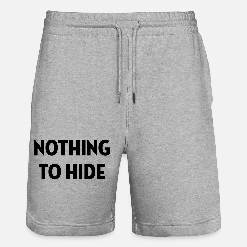 revolution / paix / peuple / voyage / écolo / - Short de jogging bio TRAINER Stanley/Stella unisexe - gris chiné