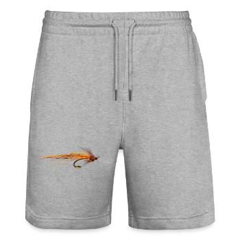 fly fishing hook - Short de jogging bio TRAINER Stanley/Stella unisexe - gris chiné - Devant - Nik (191cm) & Marisol (170cm)
