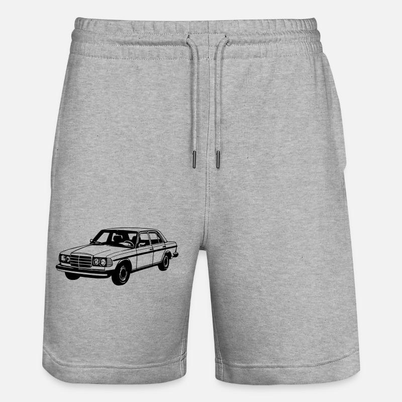 MB W123 , Youngtimer / Oldtimer ...(25) - Stanley/Stella Unisex Bio Joggingshorts Trainer  - Grau meliert