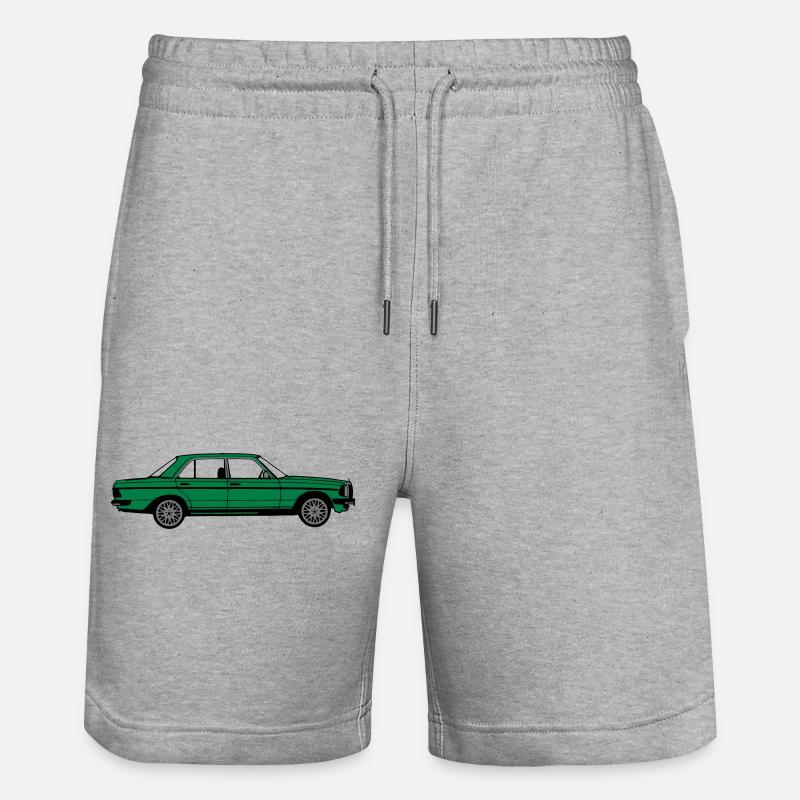 MB W123 ,Youngtimer ,Oldtimer, seitlich ..(25) - Stanley/Stella Unisex Bio Joggingshorts Trainer  - Grau meliert