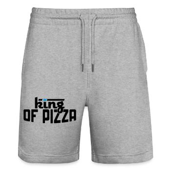 Pizza - Stanley/Stella Unisex Bio Joggingshorts Trainer  - Grau meliert - Vorne - Nik (191cm) & Marisol (170cm)