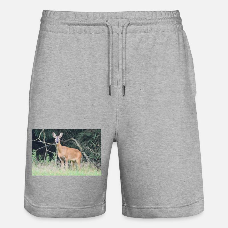 Forêt de cerfs - Short de jogging bio TRAINER Stanley/Stella unisexe - gris chiné