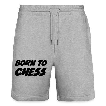Chess / Schach / Spiel / Geek - Stanley/Stella Unisex Bio Joggingshorts Trainer  - Grau meliert - Vorne - Nik (191cm) & Marisol (170cm)