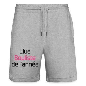 Petanque / Boules / Sport / Spiel - Stanley/Stella Unisex Bio Joggingshorts Trainer  - Grau meliert - Vorne - Nik (191cm) & Marisol (170cm)
