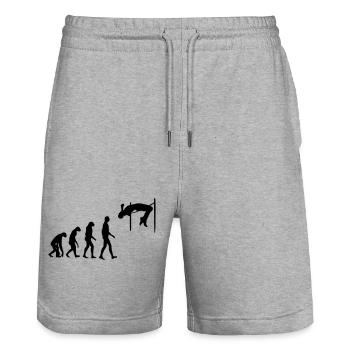 Hochsprung Hochspringer Sport Sportler Spieler - Stanley/Stella Unisex Bio Joggingshorts Trainer  - Grau meliert - Vorne - Nik (191cm) & Marisol (170cm)