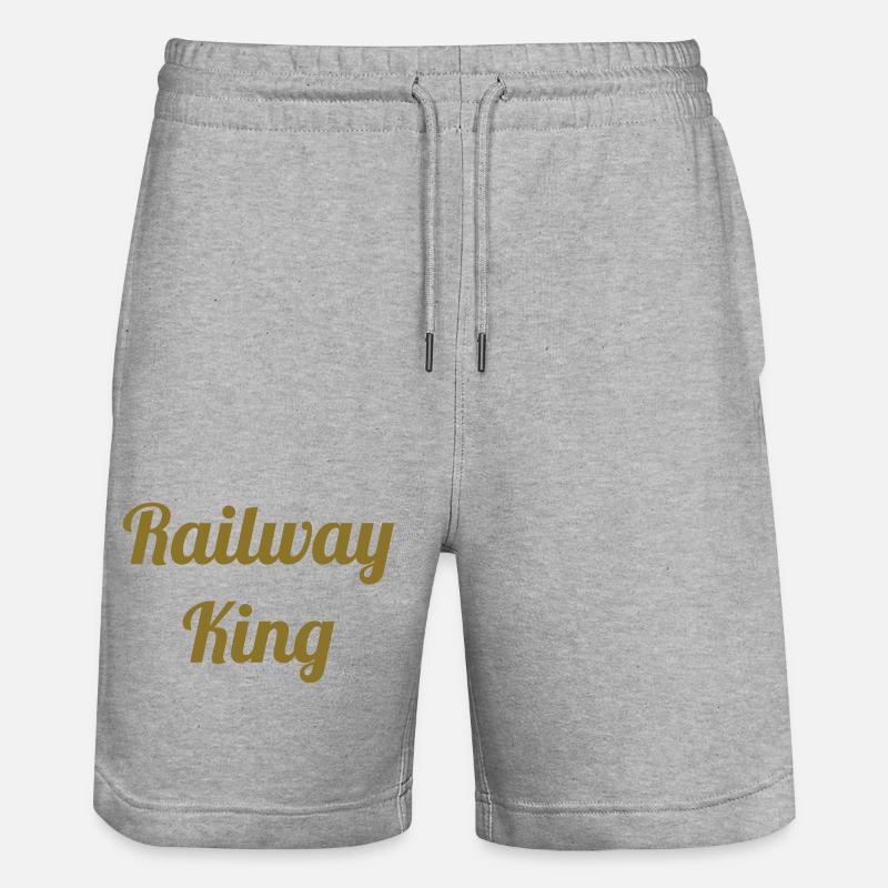 Cheminot / Chemin de fer / Train / Metro - Short de jogging bio TRAINER Stanley/Stella unisexe - gris chiné