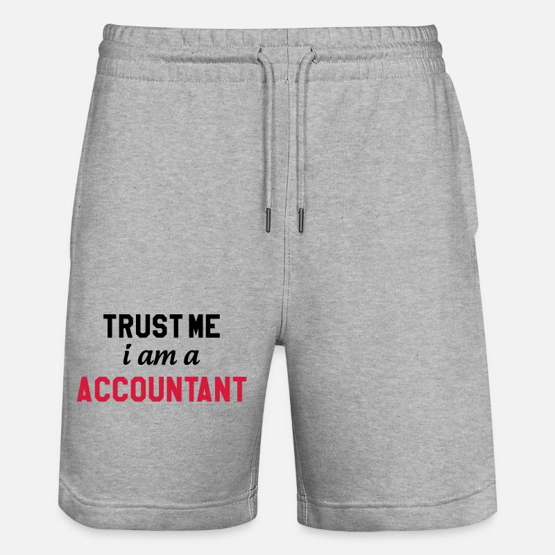 Accountant / Accounting / Comptable / Comptabilité - Stanley/Stella Trainer Unisex Organic Jogging Shorts - heather grey