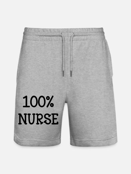 Nurse PKrankenschwester Infirmier Infirmière - Stanley/Stella Trainer Unisex Organic Jogging Shorts - heather grey