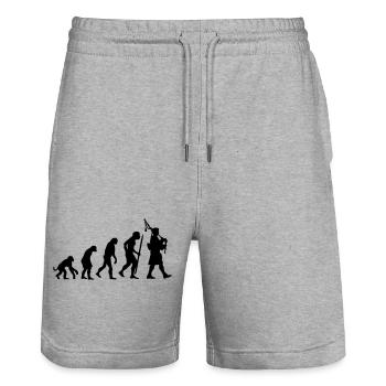 Evolution Pipebag - Stanley/Stella Unisex Bio Joggingshorts Trainer  - Grau meliert - Vorne - Nik (191cm) & Marisol (170cm)