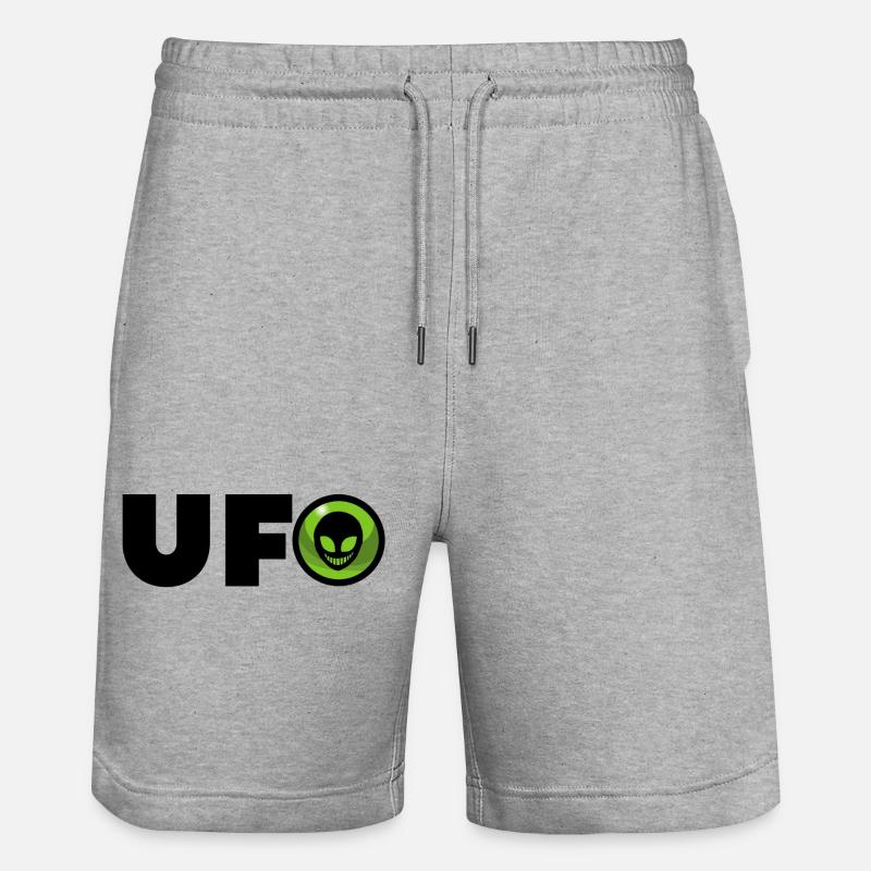 Alien Alien-Logo - Stanley/Stella Unisex Bio Joggingshorts Trainer  - Grau meliert