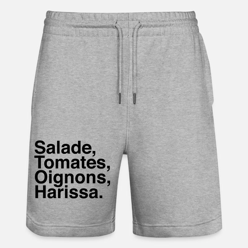 Salade Tomate Oignons Harissa - Short de jogging bio TRAINER Stanley/Stella unisexe - gris chiné