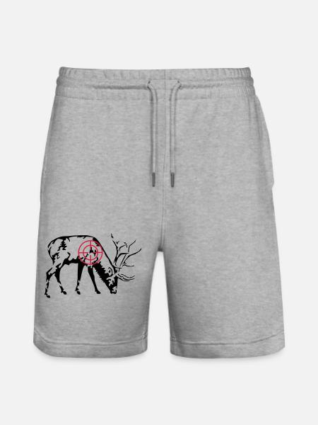 Cerf broutant - Short de jogging bio TRAINER Stanley/Stella unisexe - gris chiné