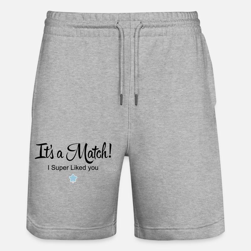 C’est un match ! Je t’aimais super bien - Short de jogging bio TRAINER Stanley/Stella unisexe - gris chiné