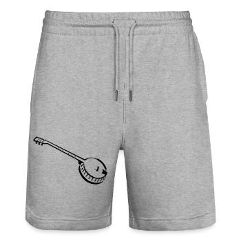 banjo - Short de jogging bio TRAINER Stanley/Stella unisexe - gris chiné - Devant - Nik (191cm) & Marisol (170cm)