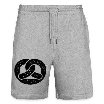 Salzbrezel / braun / einfärbbar - Stanley/Stella Unisex Bio Joggingshorts Trainer  - Grau meliert - Vorne - Nik (191cm) & Marisol (170cm)