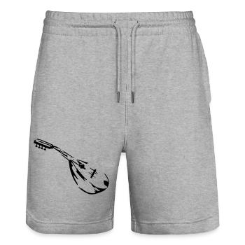 mandoline musiker - Stanley/Stella Unisex Bio Joggingshorts Trainer  - Grau meliert - Vorne - Nik (191cm) & Marisol (170cm)