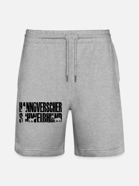 Jagdhund Hannoverscher Schweißhund - Stanley/Stella Unisex Bio Joggingshorts Trainer - Grau meliert