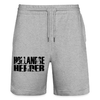 IPO Hollandse Herder - Stanley/Stella Unisex Bio Joggingshorts Trainer  - Grau meliert - Vorne - Nik (191cm) & Marisol (170cm)