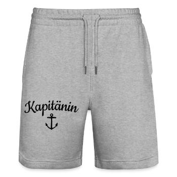Capitaine - Short de jogging bio TRAINER Stanley/Stella unisexe - gris chiné - Devant - Nik (191cm) & Marisol (170cm)
