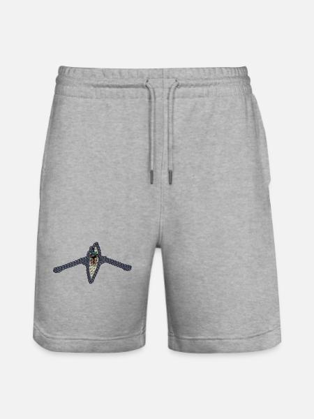 Gehäkelter Ruderer - Stanley/Stella Unisex Bio Joggingshorts Trainer - Grau meliert