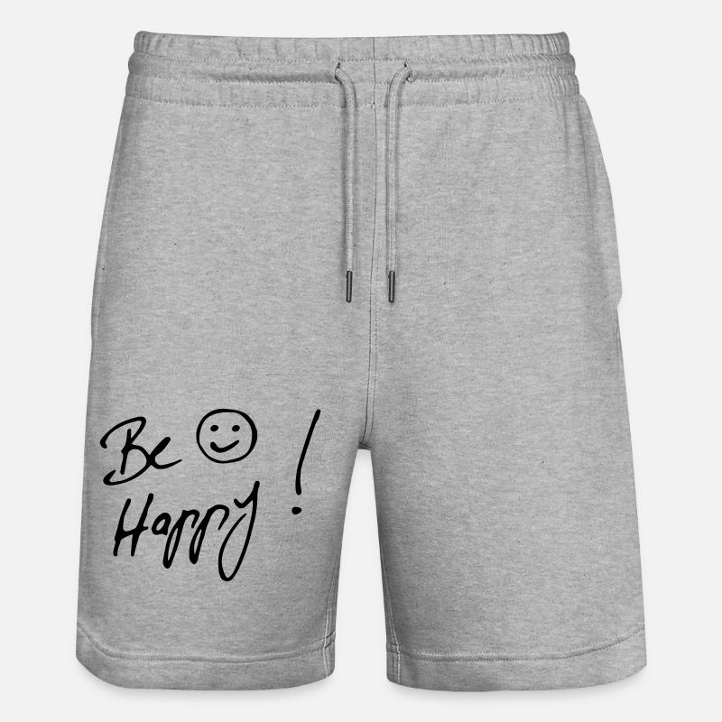 Sois heureux - Short de jogging bio TRAINER Stanley/Stella unisexe - gris chiné