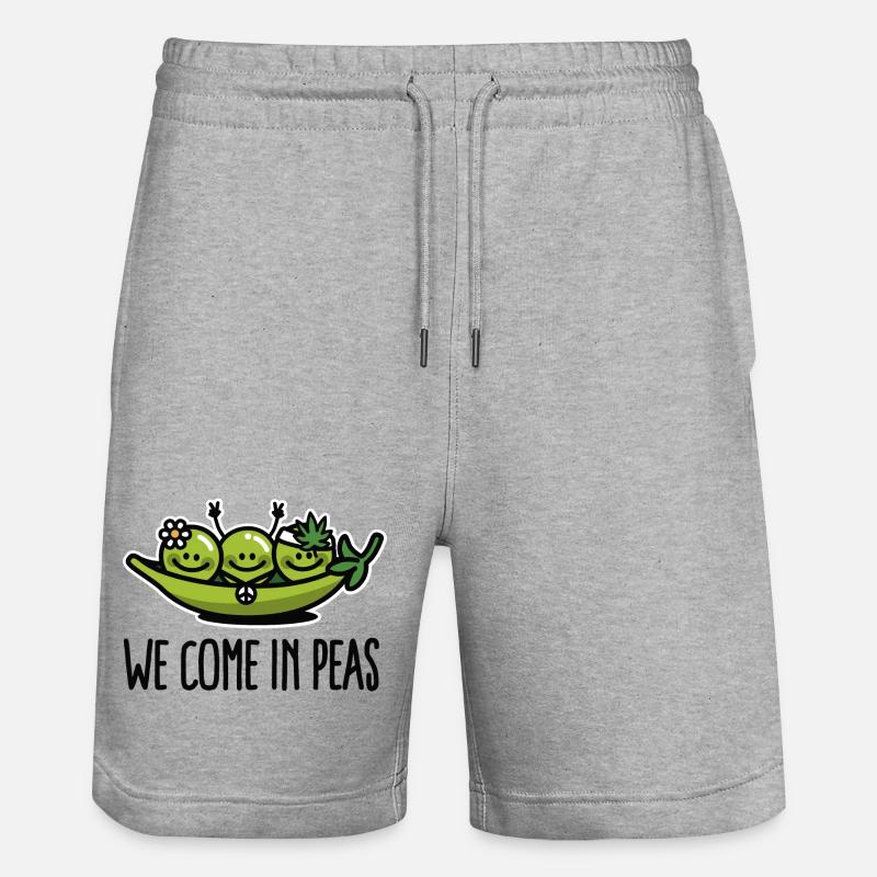 We come in peas / peace - Short de jogging bio TRAINER Stanley/Stella unisexe - gris chiné