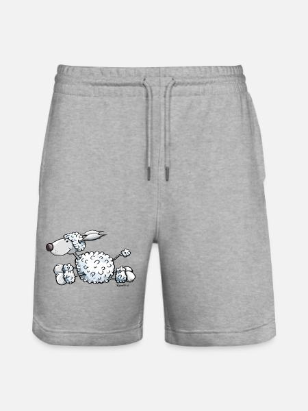 Pudel gibt Gas - Stanley/Stella Unisex Bio Joggingshorts Trainer - Grau meliert