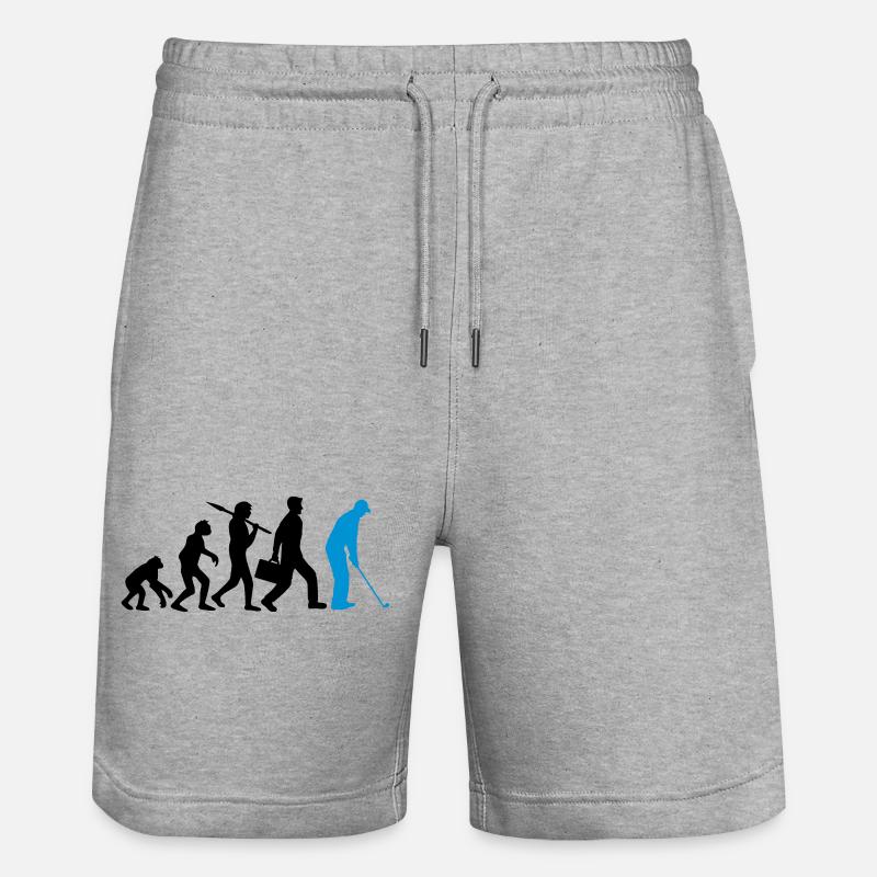 Play golf Evolution - Stanley/Stella Trainer Unisex Organic Jogging Shorts - heather grey