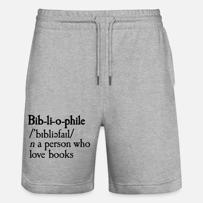Bibliophile dictionary definition - Short de jogging bio TRAINER Stanley/Stella unisexe - gris chiné