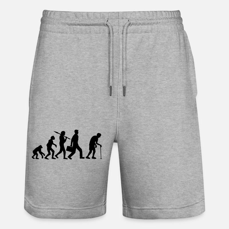 Evolution Opa Design - Stanley/Stella Unisex Bio Joggingshorts Trainer  - Grau meliert
