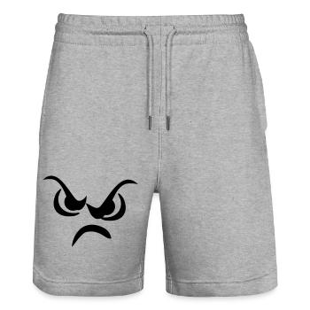 Der böse Blick - Stanley/Stella Unisex Bio Joggingshorts Trainer  - Grau meliert - Vorne - Nik (191cm) & Marisol (170cm)