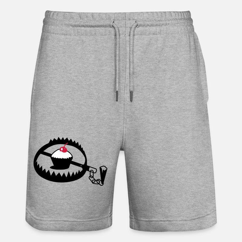 Pièges avec cupcakes - Short de jogging bio TRAINER Stanley/Stella unisexe - gris chiné